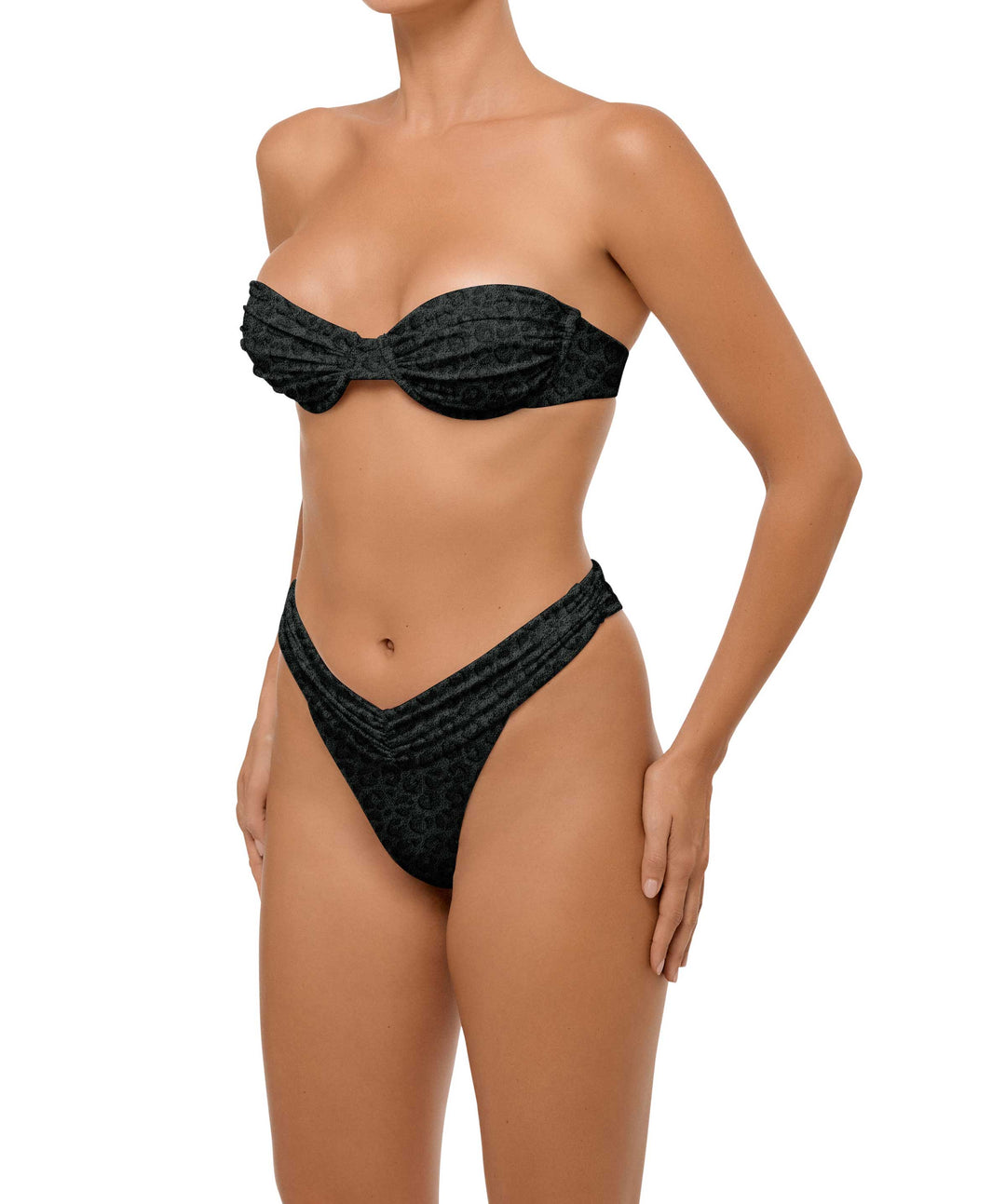 BSWS-T105 Side Shirred Strapless Underwire Top