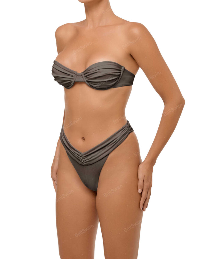 BSWS-B105 Ruched V-waist Bikini Bottom