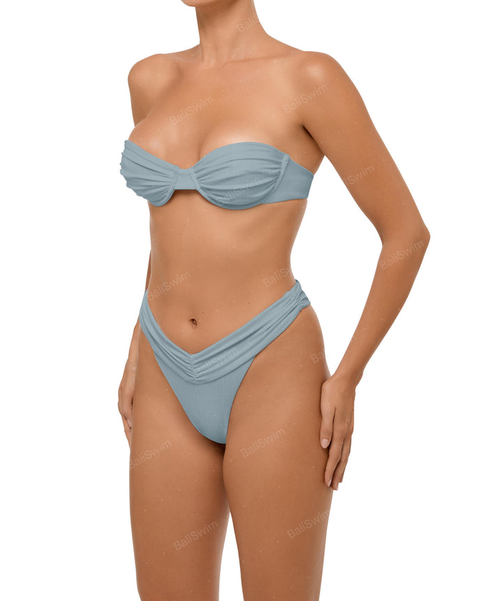 BSWS-T105 Gathered Underwired Bandeau Top