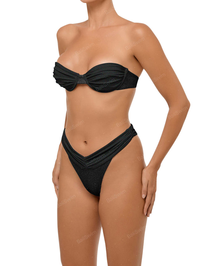 BSWS-T105 Gathered Underwired Bandeau Top