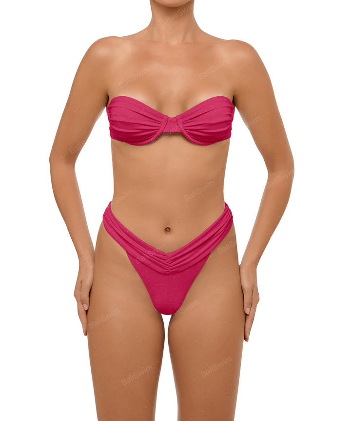 BSWS-T105 Gathered Underwired Bandeau Top