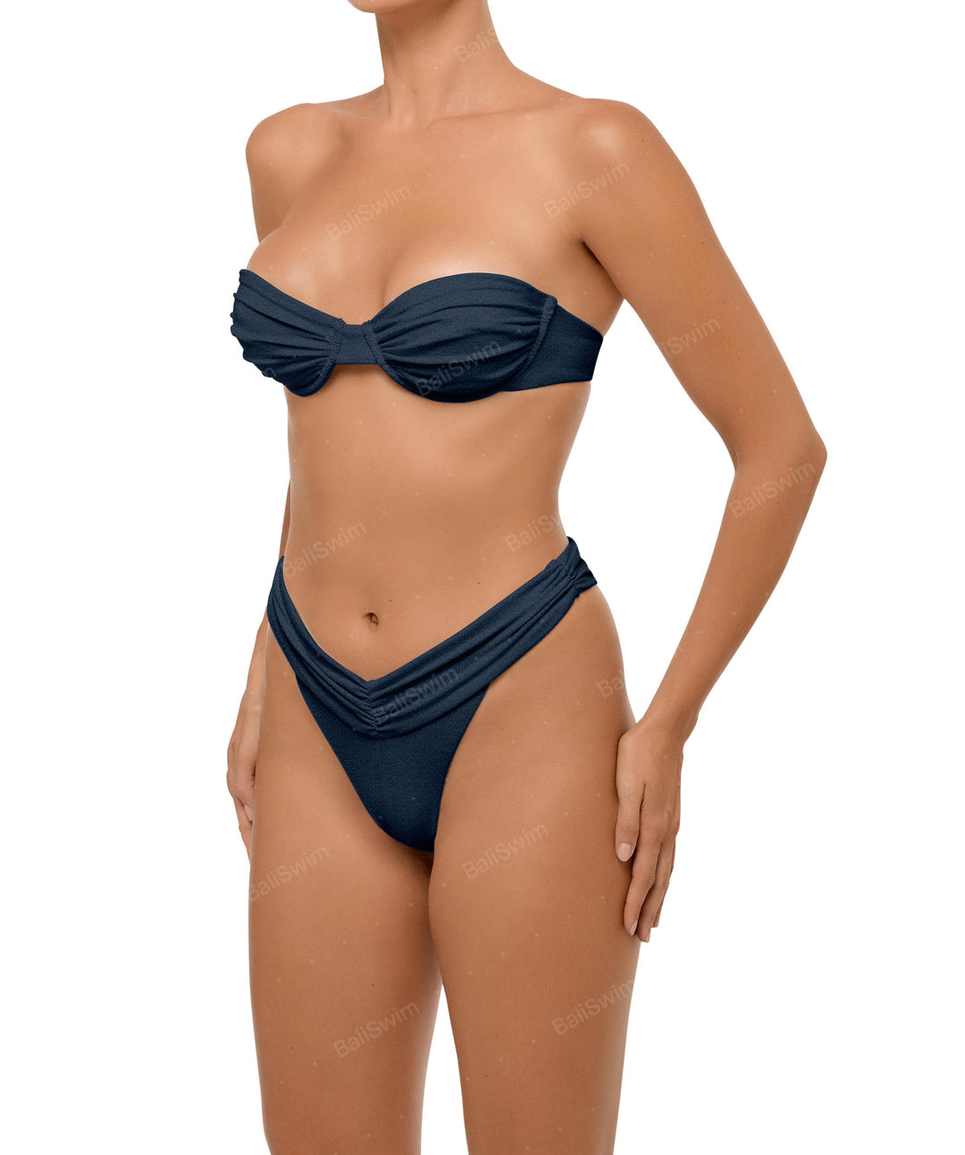 BSWS-T105 Gathered Underwired Bandeau Top
