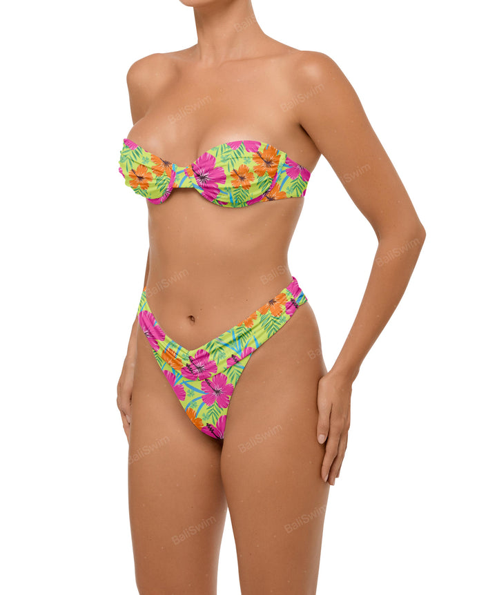 BSWS-T105 Gathered Underwired Bandeau Top