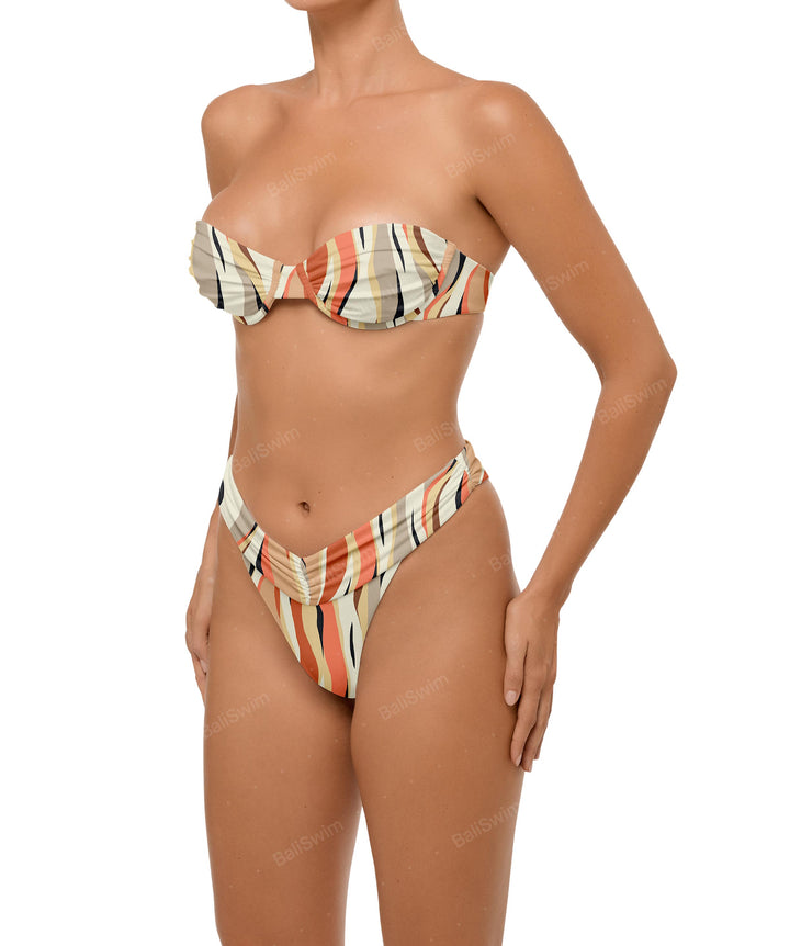 BSWS-B105 Ruched V-waist Bikini Bottom