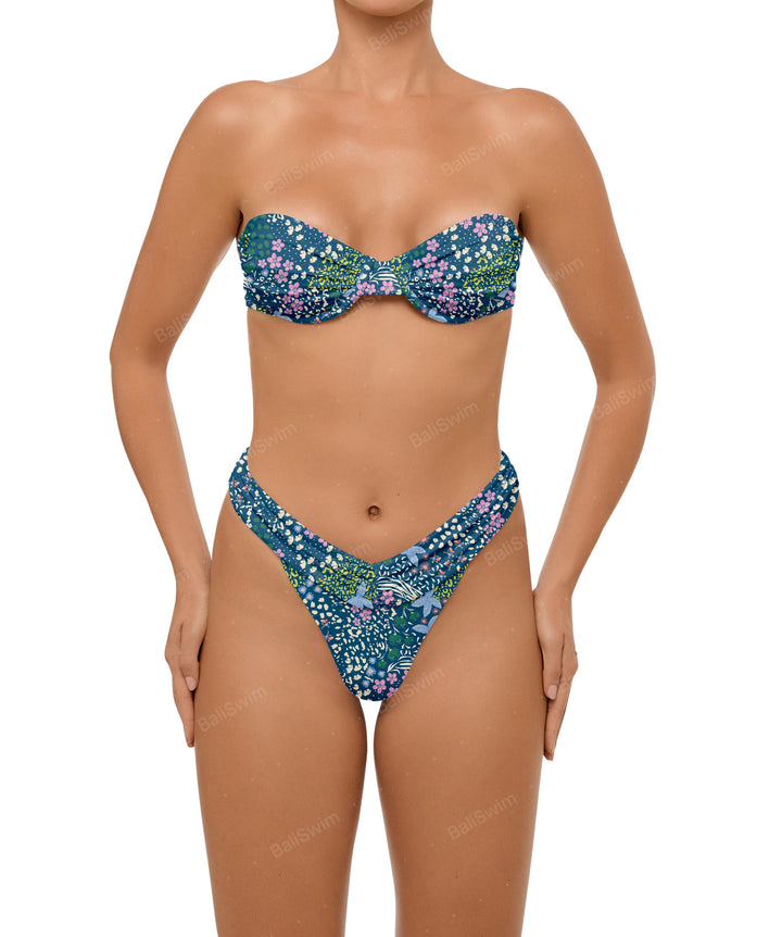 BSWS-T105 Gathered Underwired Bandeau Top