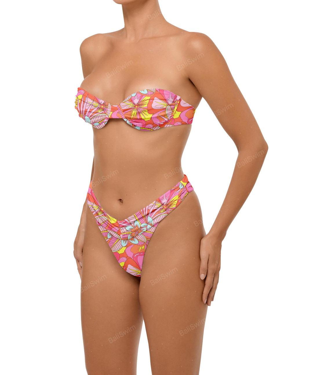 BSWS-T105 Gathered Underwired Bandeau Top