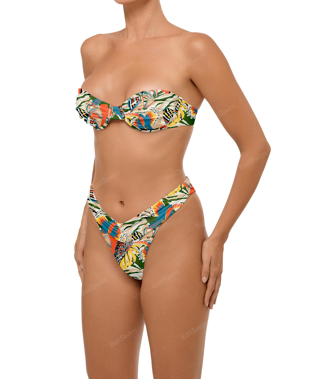 BSWS-T105 Gathered Underwired Bandeau Top
