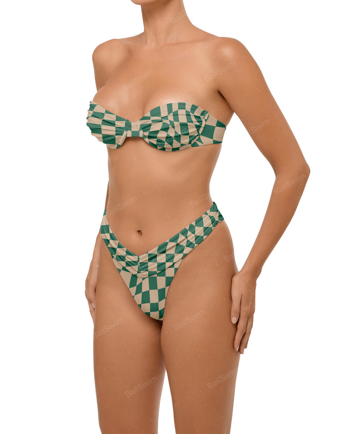 BSWS-T105 Gathered Underwired Bandeau Top