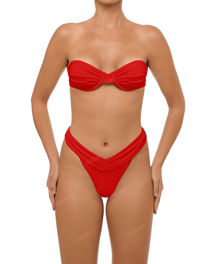 BSWS-T105 Gathered Underwired Bandeau Top