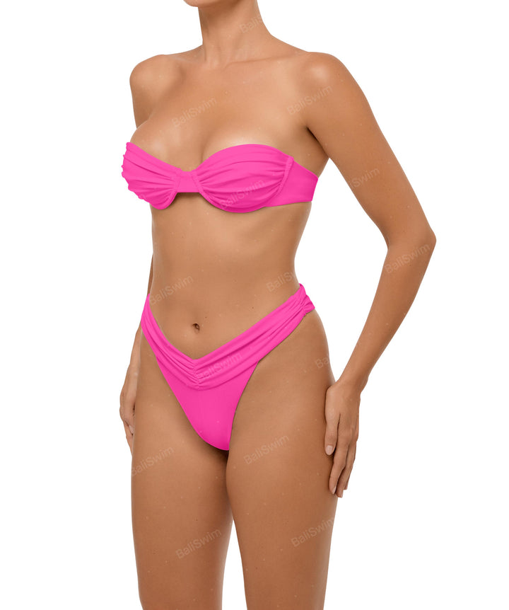 BSWS-T105 Gathered Underwired Bandeau Top