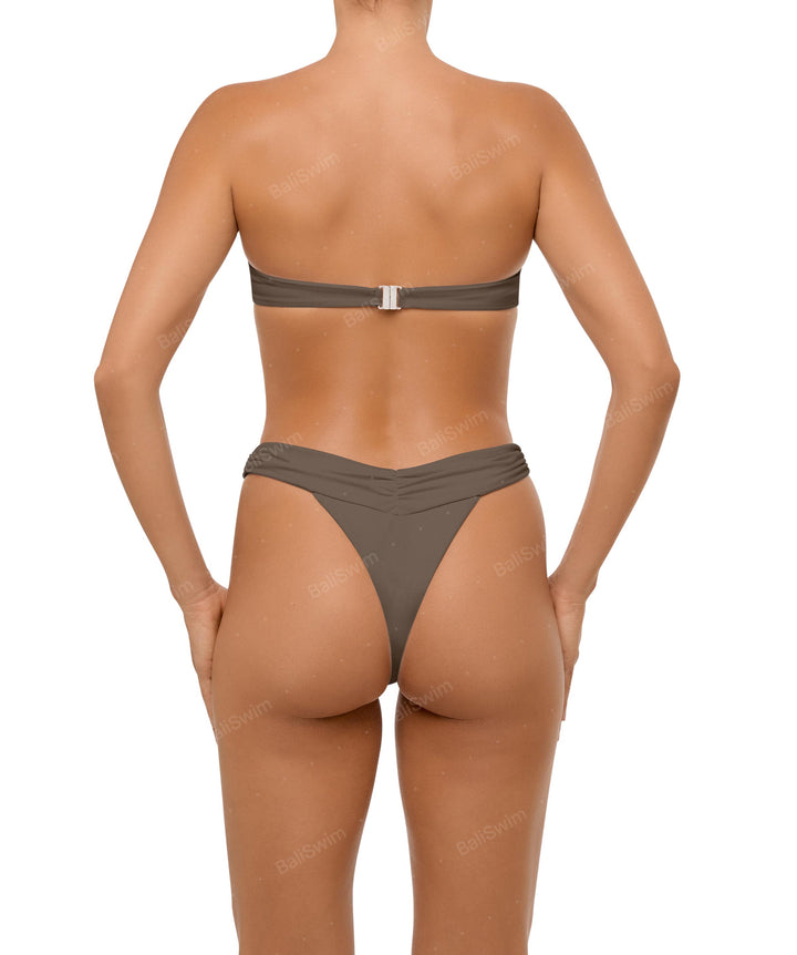 BSWS-B105 Ruched V-waist Bikini Bottom