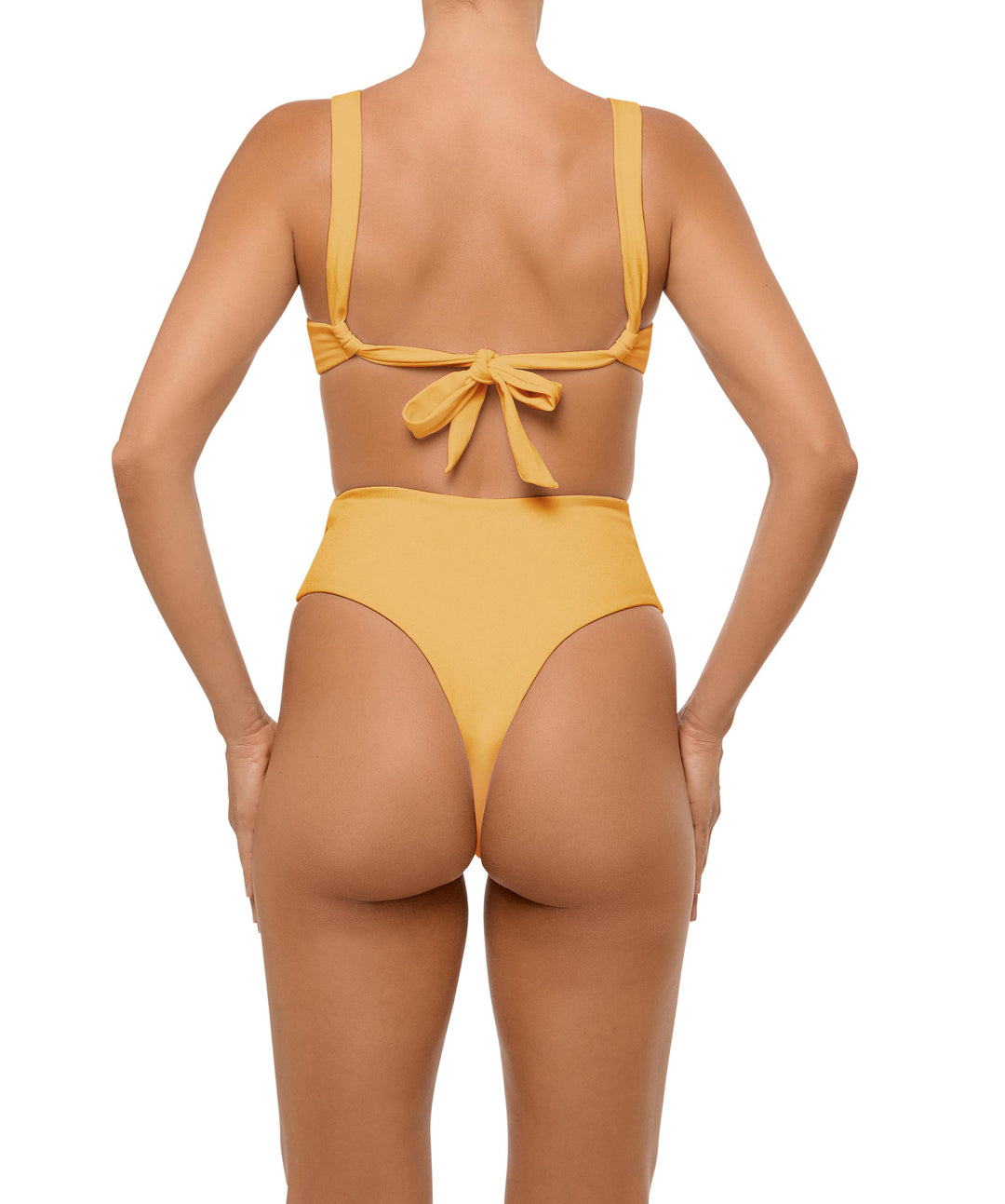BSWS-B106 Waist Tie High Rise Bikini Bottom