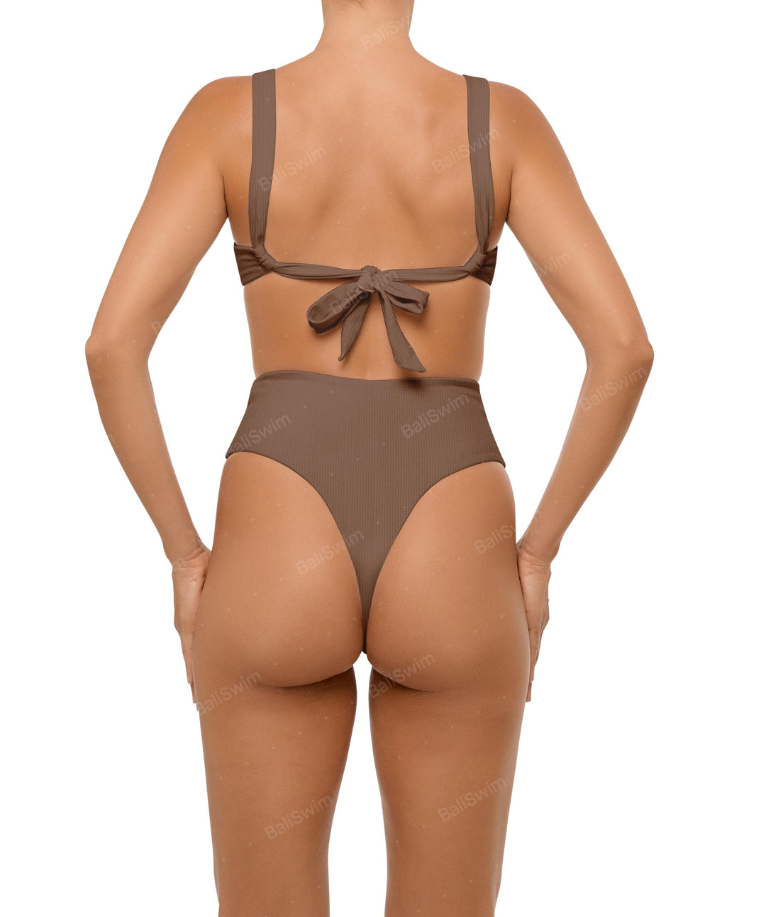 BSWS-B106 Waist Tie High Rise Bikini Bottom