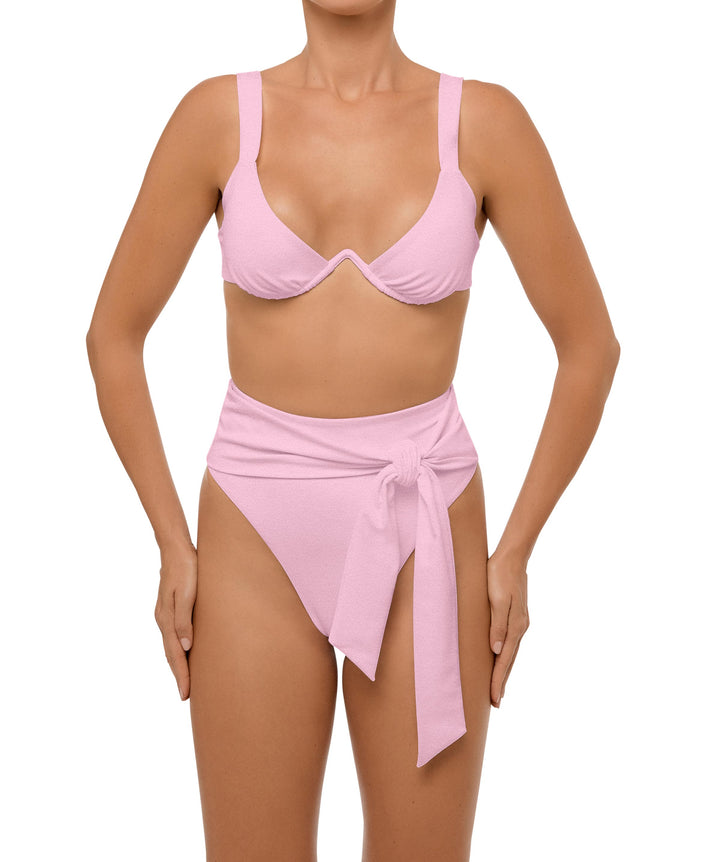 BSWS-B106 Waist Tie High Rise Bikini Bottom