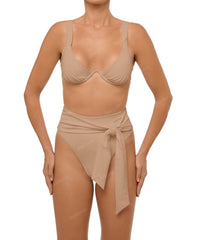 BSWS-B106 Waist Tie High Rise Bikini Bottom