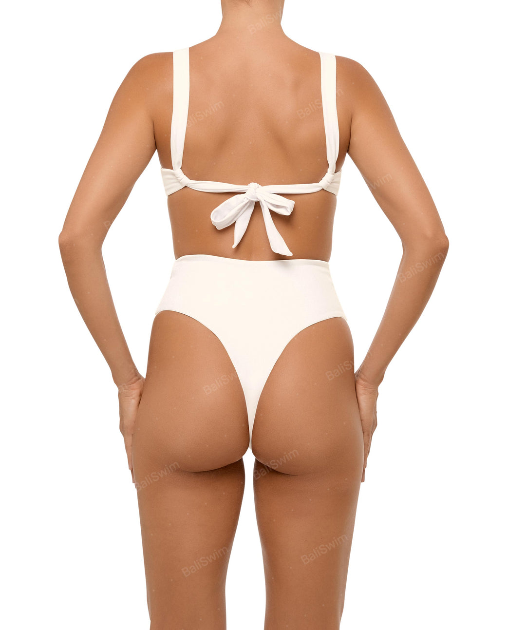 BSWS-B106 Waist Tie High Rise Bikini Bottom