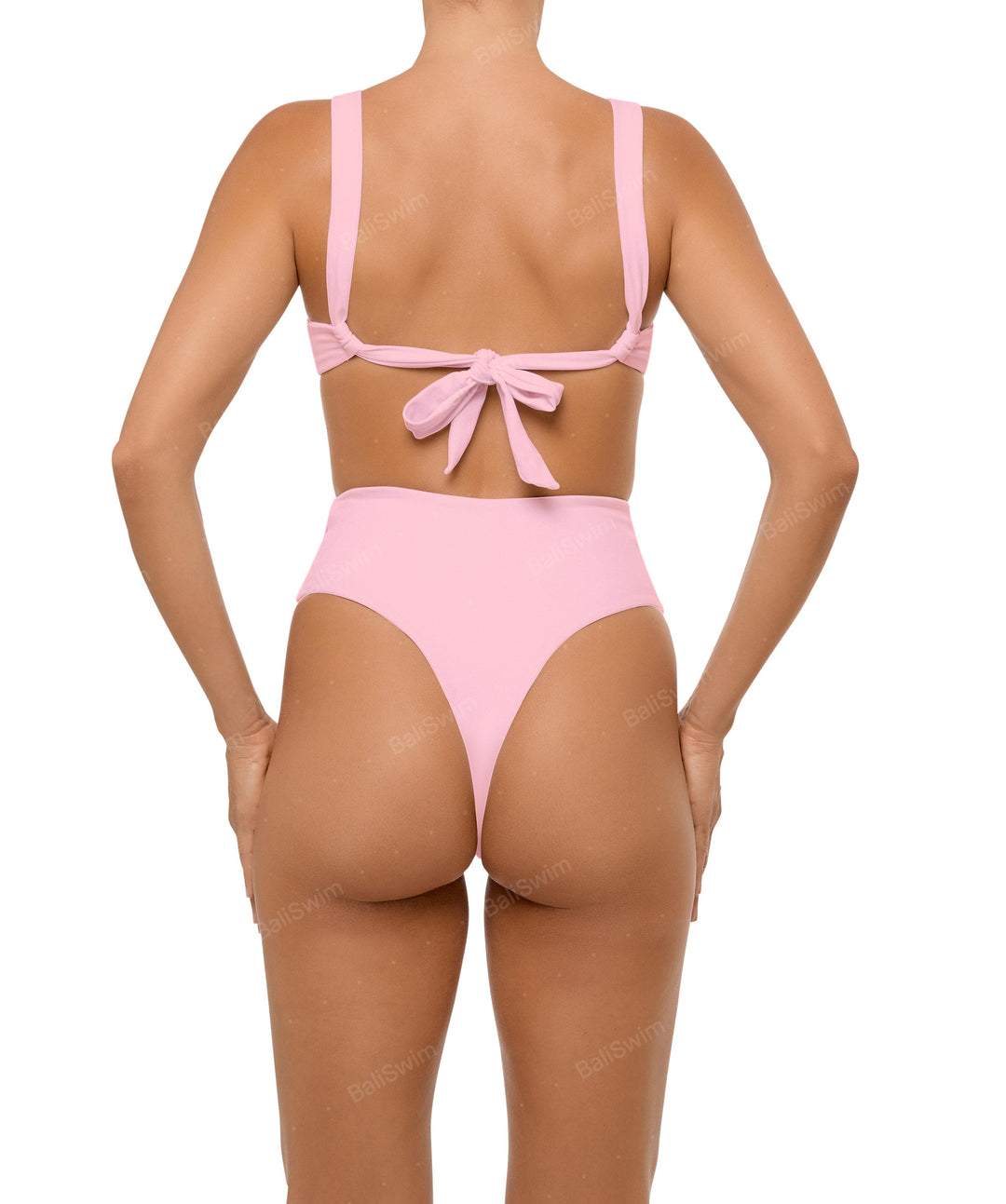 BSWS-B106 Waist Tie High Rise Bikini Bottom