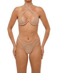 BSWS-T107 Underwired Criss cross Bikini Top