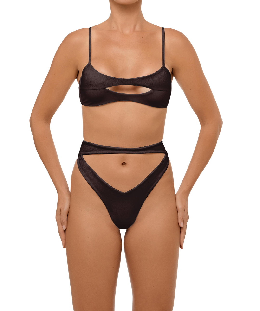 BSWS-T108 Cut-out Front Bralette Top