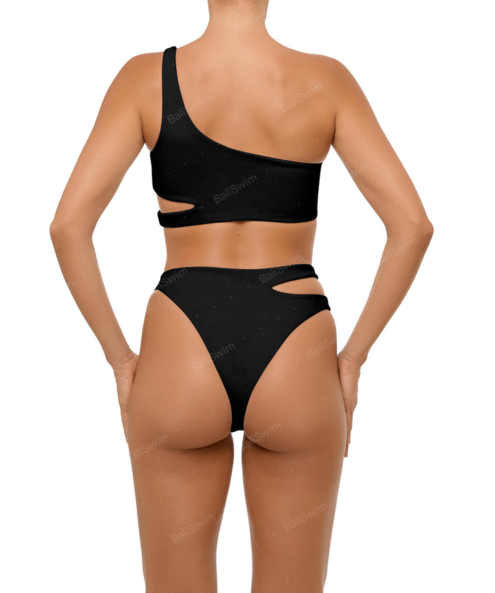 BSWS-B110 Asymmetrical Cutout Bikini Bottom