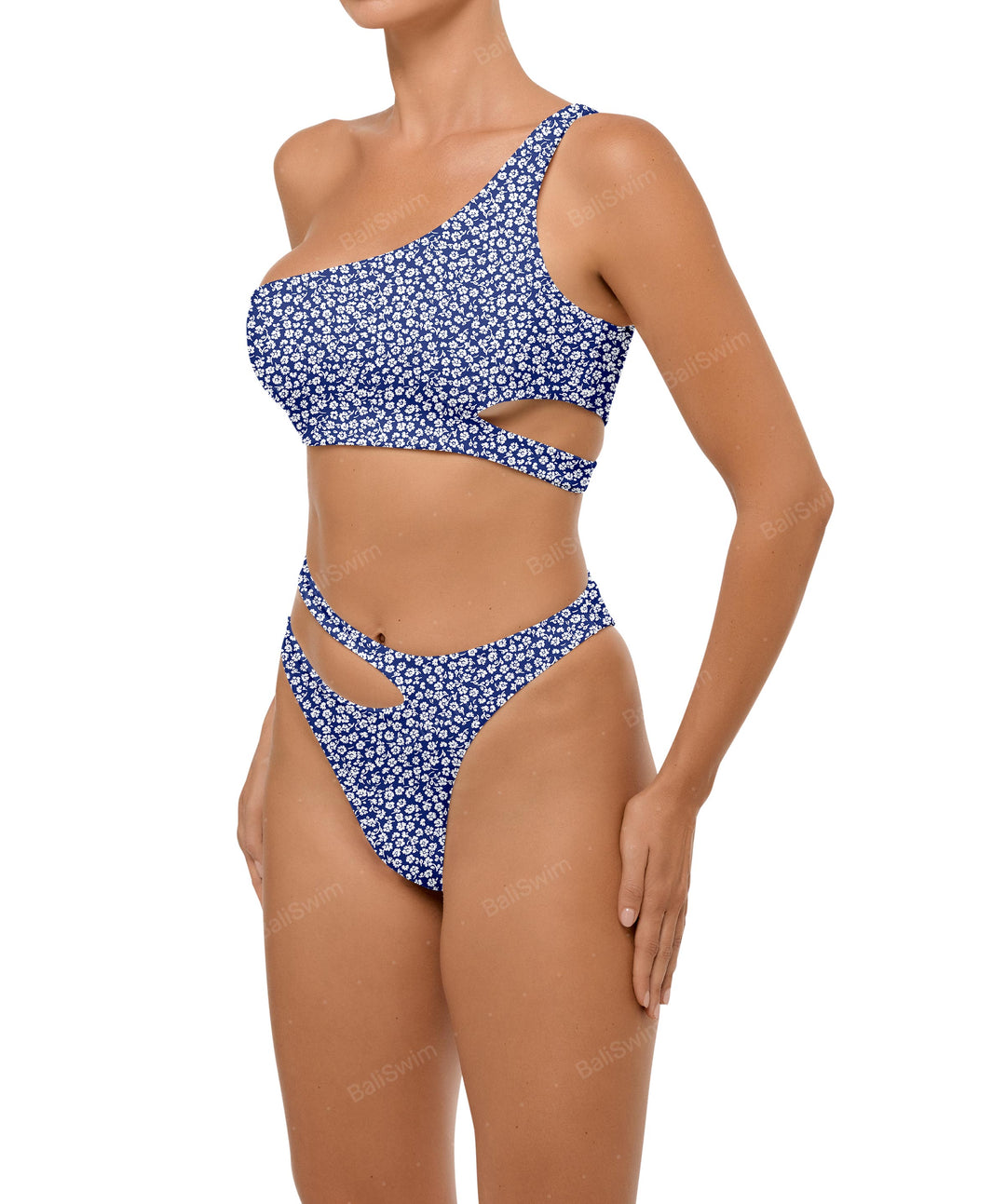 BSWS-B110 Asymmetrical Cutout Bikini Bottom