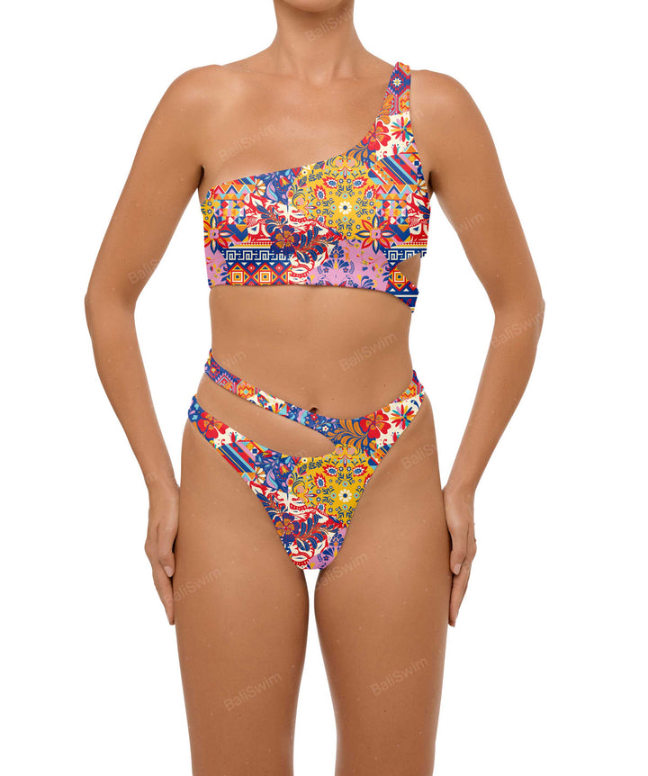 BSWS-B110 Asymmetrical Cutout Bikini Bottom