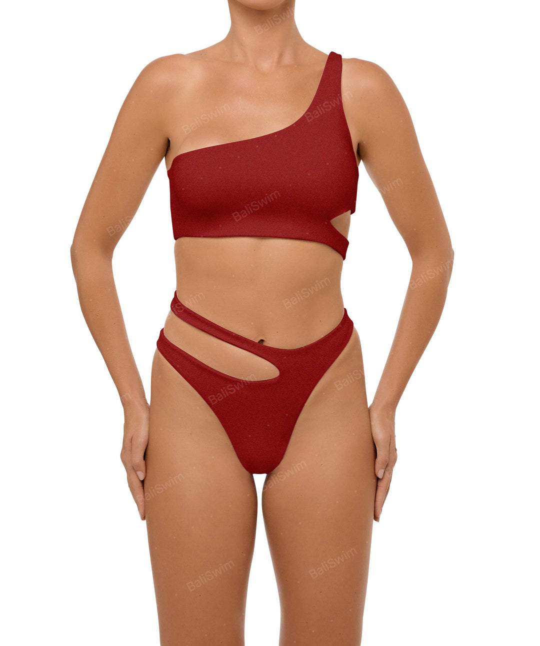 BSWS-B110 Asymmetrical Cutout Bikini Bottom