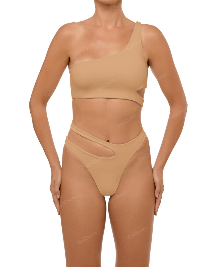 BSWS-B110 Asymmetrical Cutout Bikini Bottom