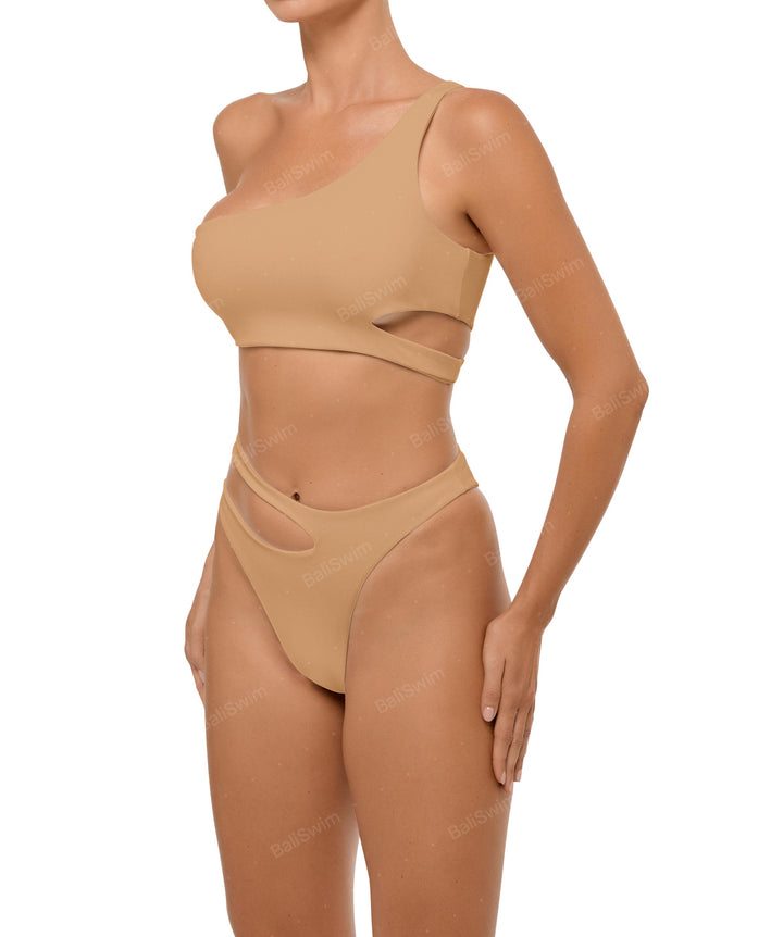 BSWS-B110 Asymmetrical Cutout Bikini Bottom
