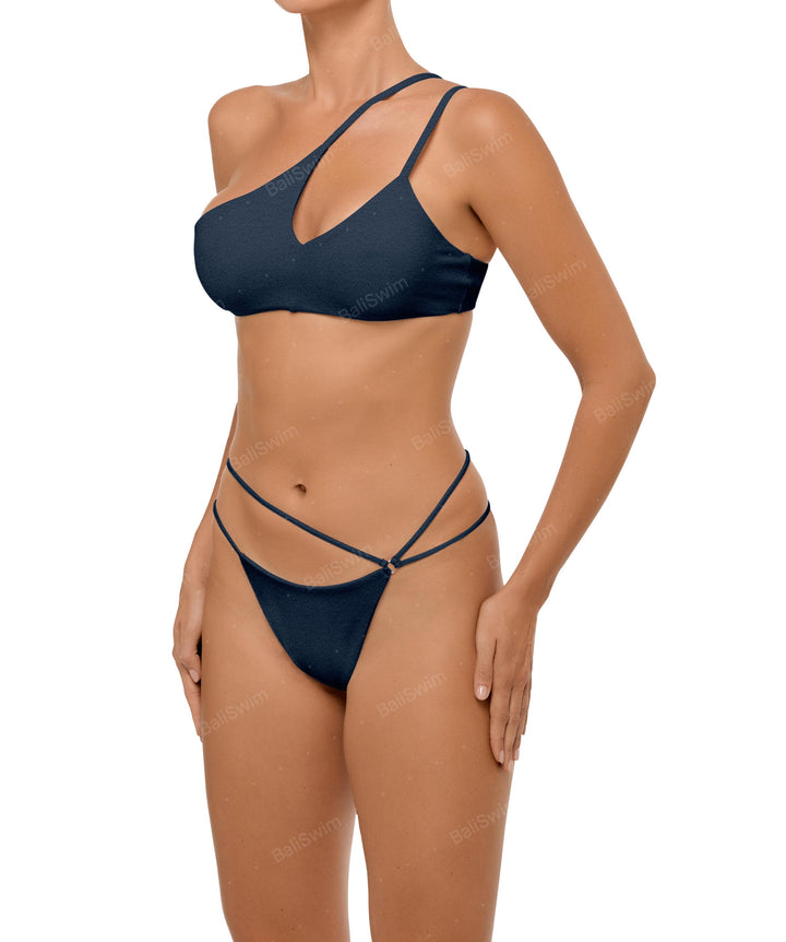 BSWS-T111 Asymmetric Double Straps Bikini Top