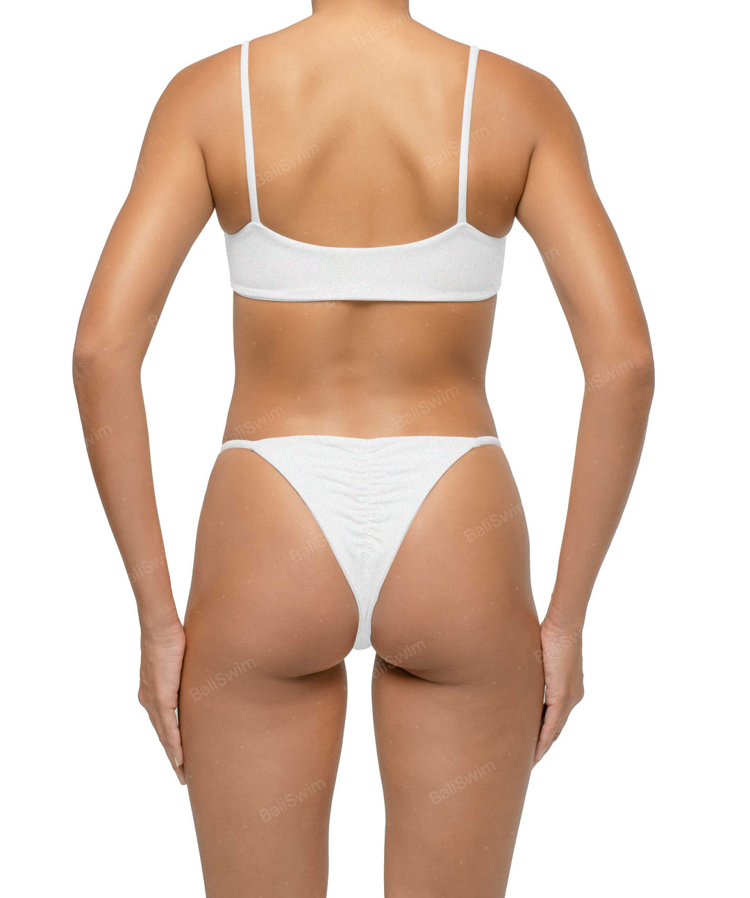 BSWS-T116 Corsage Curved Neckline Bikini Top