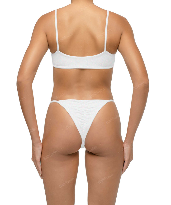 BSWS-T116 Corsage Curved Neckline Bikini Top