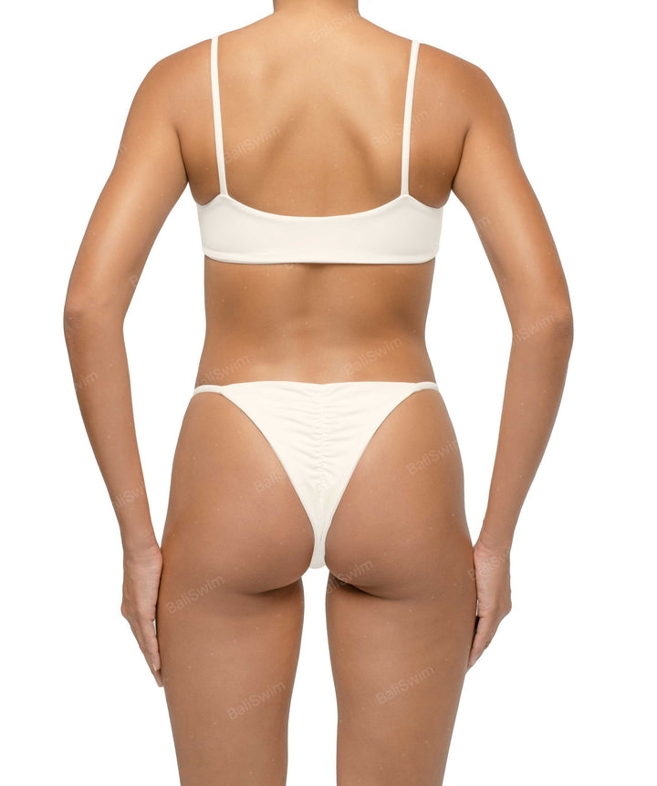 BSWS-B116 Corsage Ruched Bikini Bottom
