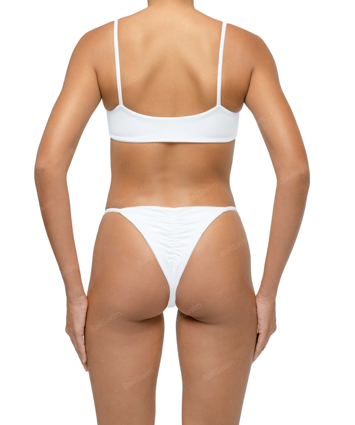BSWS-T116 Corsage Curved Neckline Bikini Top