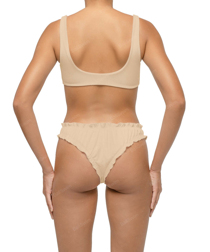 BSWS-B118 Lettuce Hems Bikini Bottom