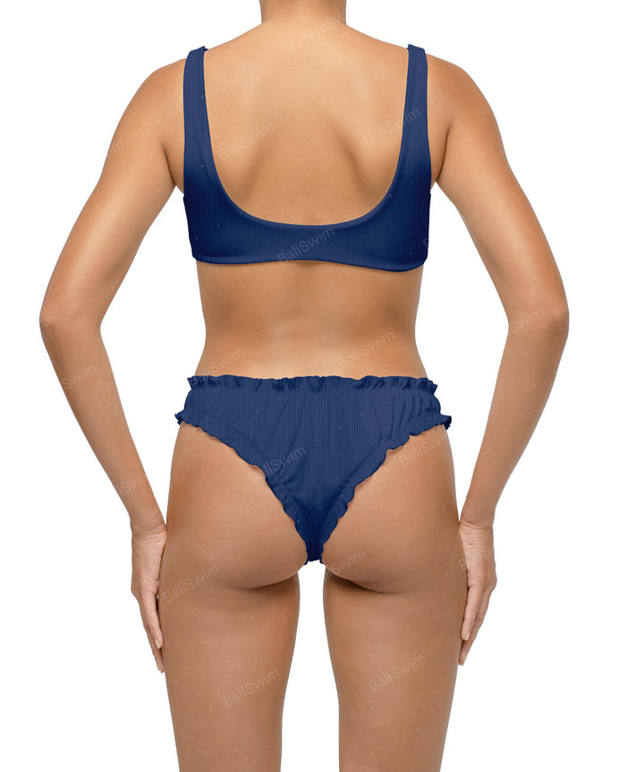 BSWS-B118 Lettuce Hems Bikini Bottom