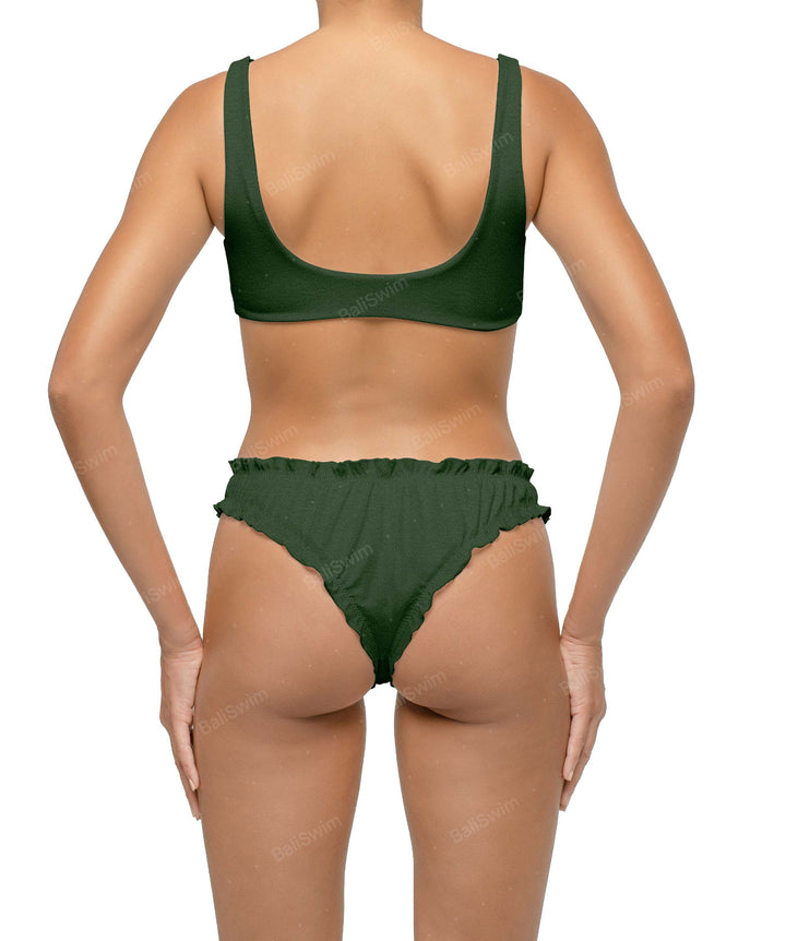 BSWS-B118 Lettuce Hems Bikini Bottom