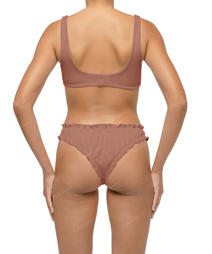 BSWS-B118 Lettuce Hems Bikini Bottom