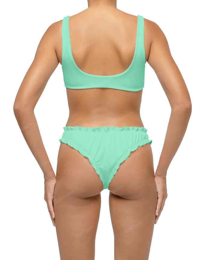 BSWS-B118 Lettuce Hems Bikini Bottom
