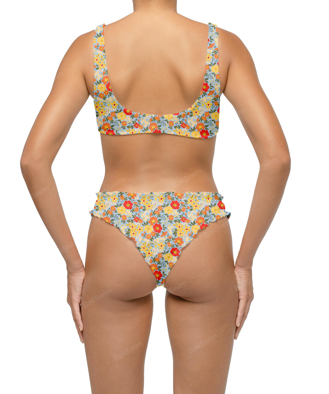 BSWS-B118 Lettuce Hems Bikini Bottom