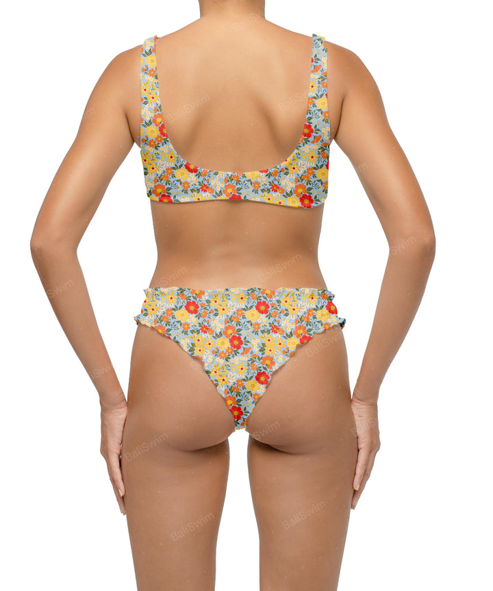 BSWS-B118 Lettuce Hems Bikini Bottom