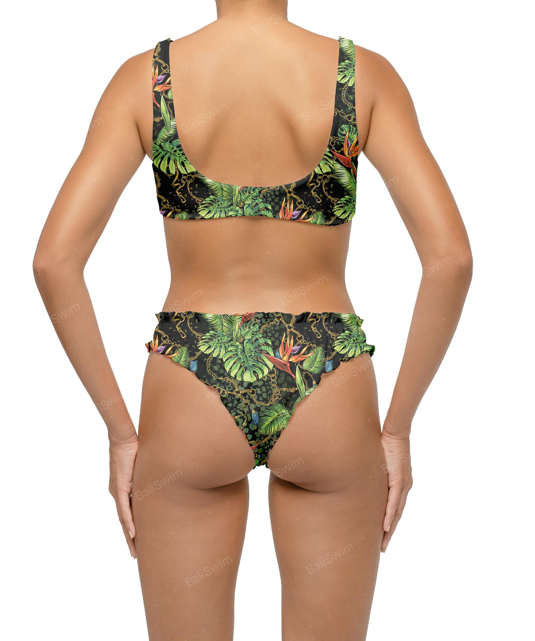 BSWS-B118 Lettuce Hems Bikini Bottom