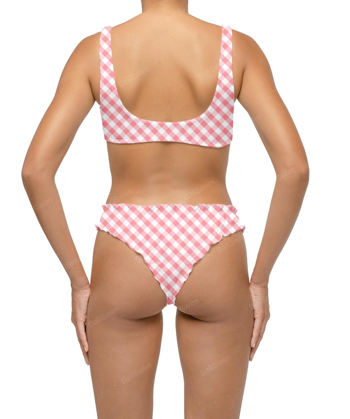 BSWS-B118 Lettuce Hems Bikini Bottom