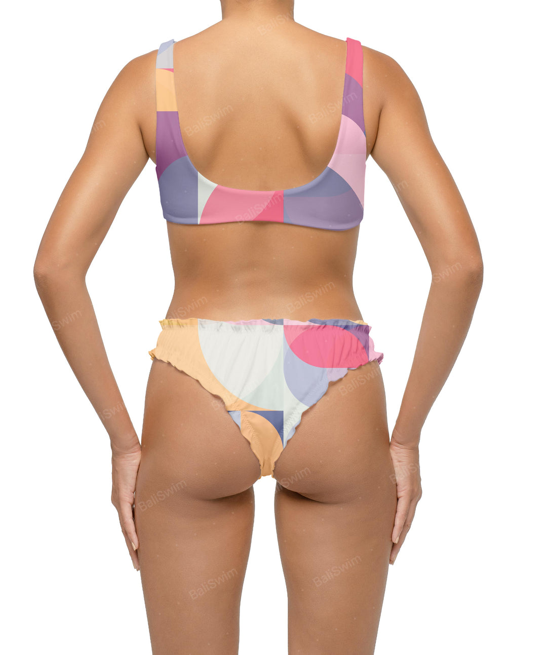 BSWS-B118 Lettuce Hems Bikini Bottom