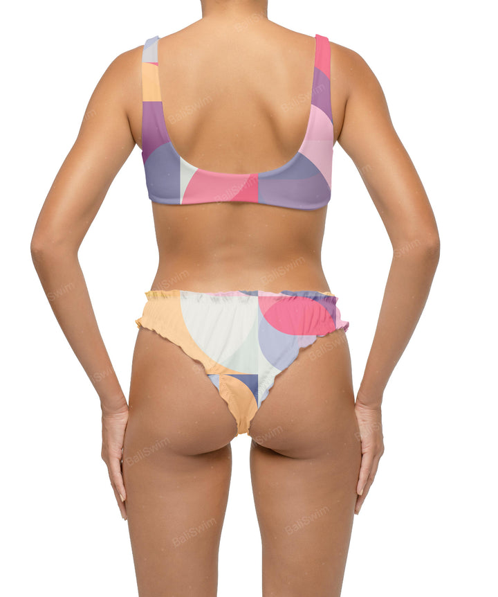 BSWS-B118 Lettuce Hems Bikini Bottom