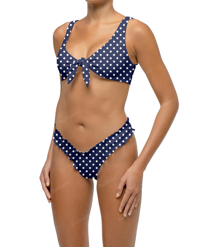 BSWS-B118 Lettuce Hems Bikini Bottom