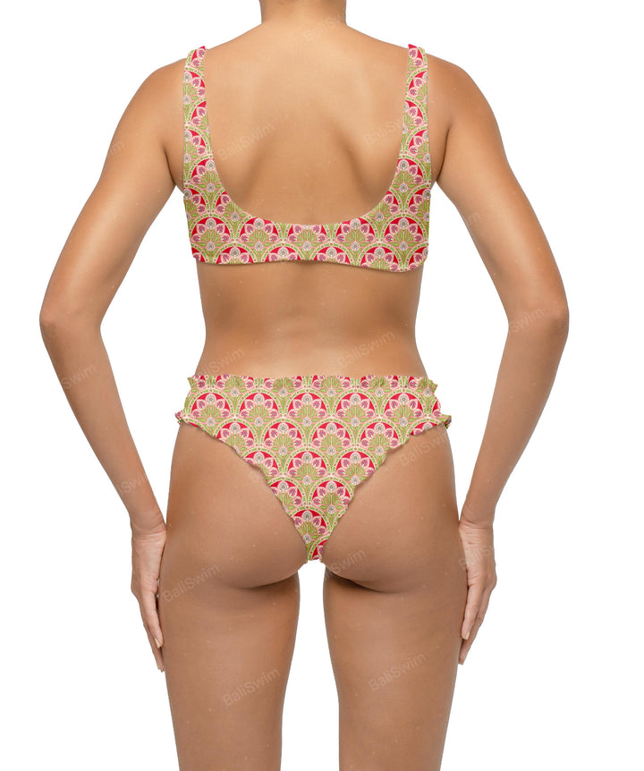 BSWS-B118 Lettuce Hems Bikini Bottom