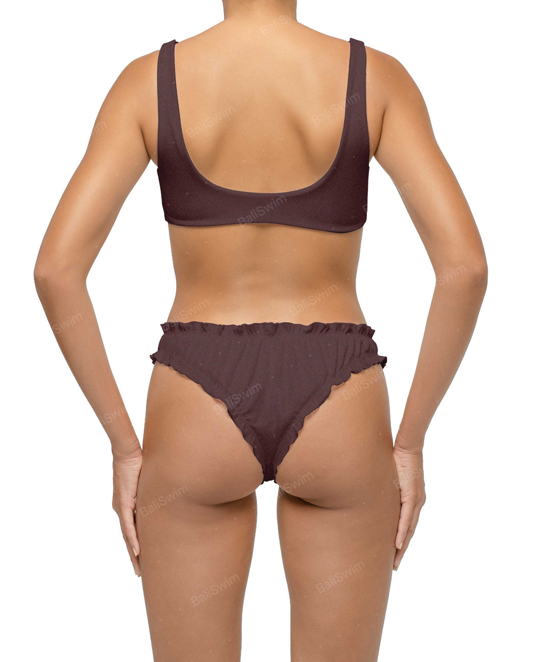 BSWS-B118 Lettuce Hems Bikini Bottom