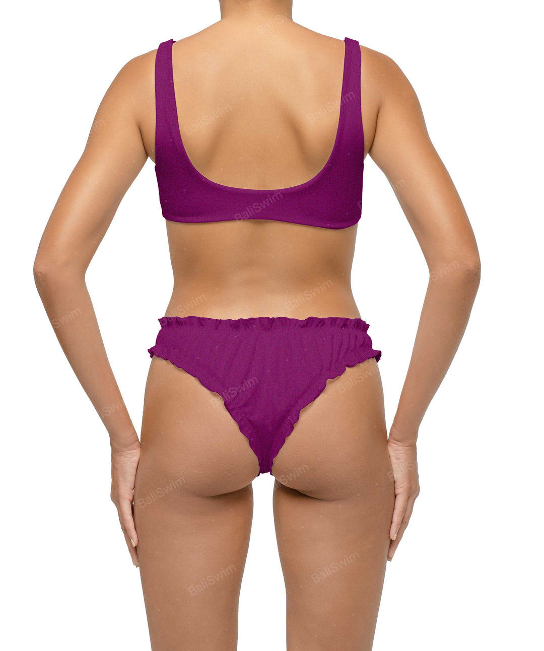 BSWS-B118 Lettuce Hems Bikini Bottom