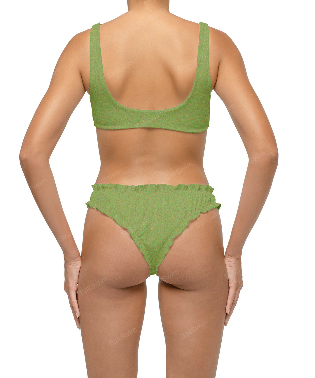BSWS-B118 Lettuce Hems Bikini Bottom
